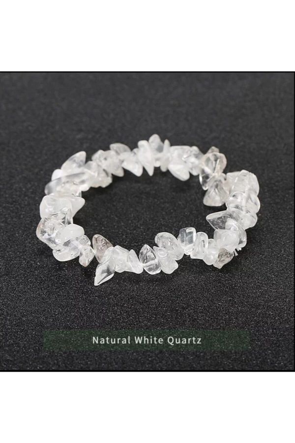platin hediyelik-Natural Crystal Quartz Stone Broken Stone Bracelet Natural Stone Bracelet 1