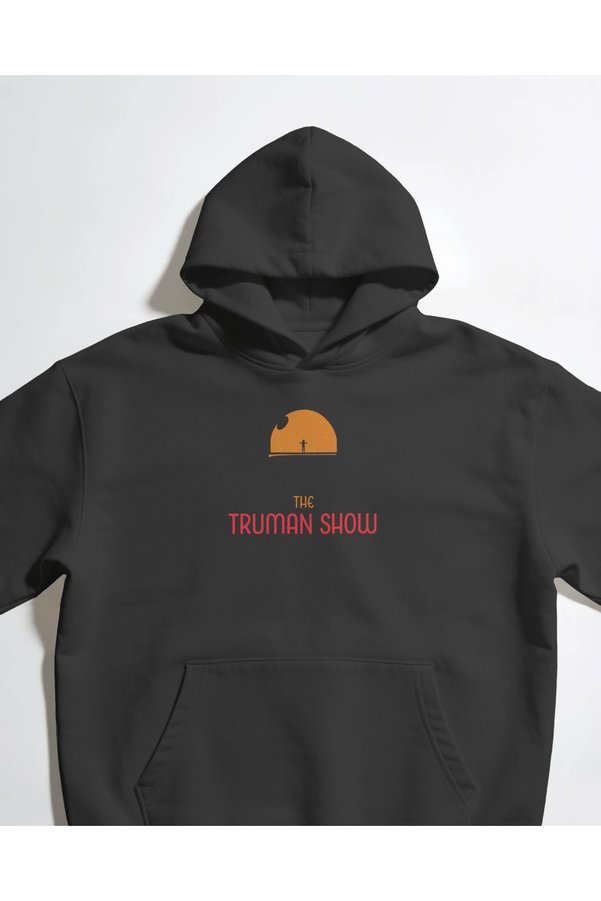 buzagi tasarım ürünleri The Truman Show Unisex Black Sweatshirt