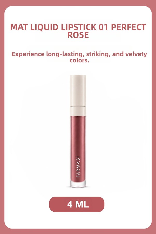Farmasi Matte Liquid Lipstick - Perfect Rose 4 ml