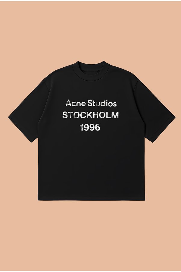 PURE POWER Acne Studios Stockholm Boxy Fit Oversize Unisex 100% Cotton Tshirt – Printed T-Shirt | Streetwear