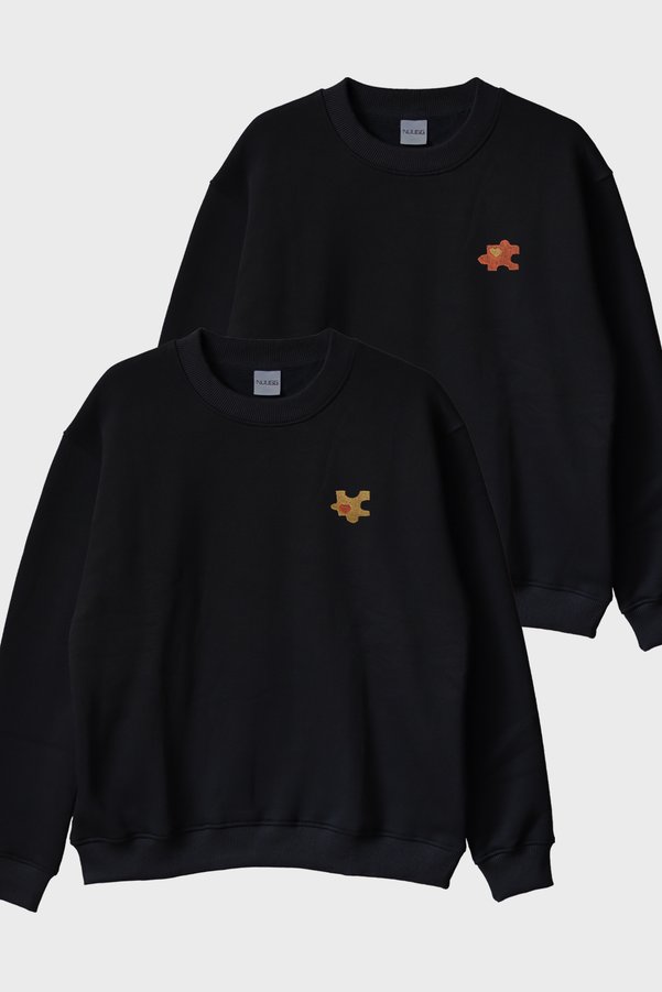 lofux Puzzle Piece Couple Combination T-Shirt - Valentine's Day Gift