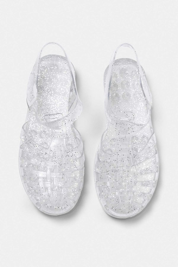 Trendyol Shoes Gray Glitter Jelly Women's Sandals Takss26Sd00033