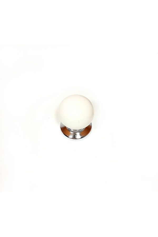 Red Level-Porcelain Look Bead Button Handle Models - Cabinet Drawer and Kitchen Handle Chrome 1