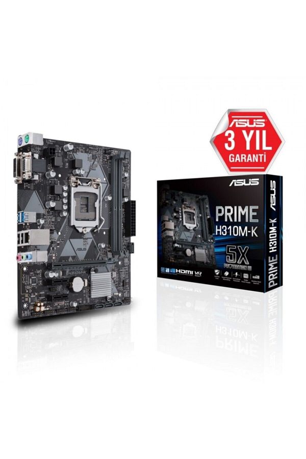 ASUS Prime H310M K R2.0 Ddr4 Vga Dvi Glan USB 3.1 16X 1151V2 Pin Motherboard Trendyol