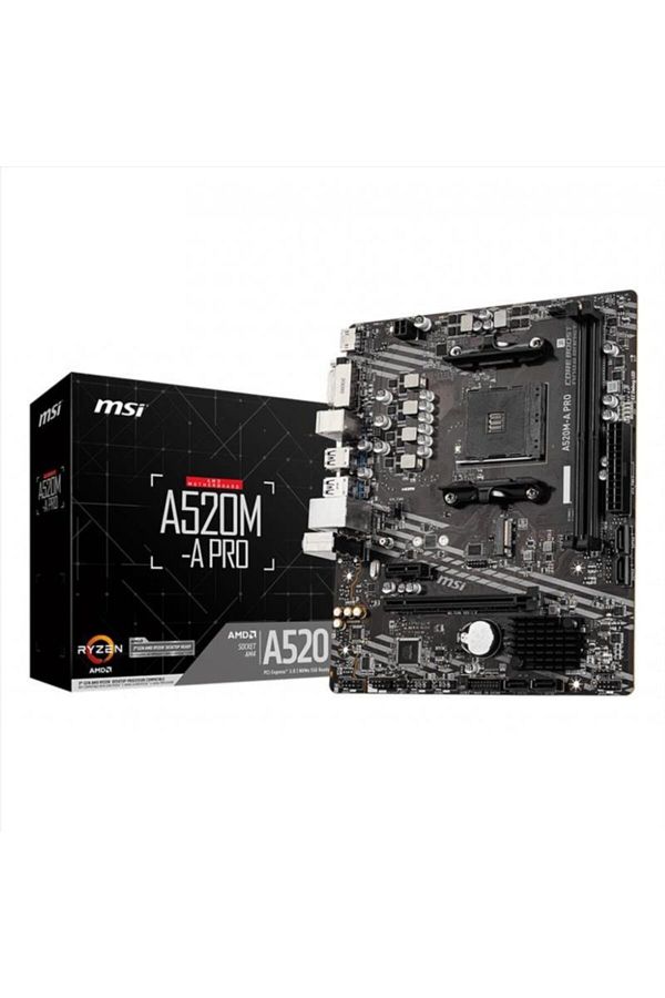 MSI-A520m-a Pro A520 DDR4 (No VGA) Glan Matx DVI HDMI M.2 Usb3.2 Am4 Amd Motherboard 1
