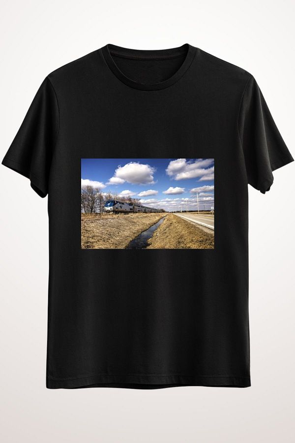 GreenMint-Men's Black Amtrak 66 Classic T-shirt 1