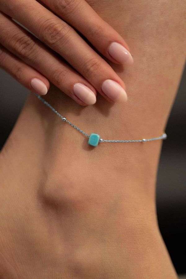 The Collection-Silver Plated Beaded Chain Anklet 1