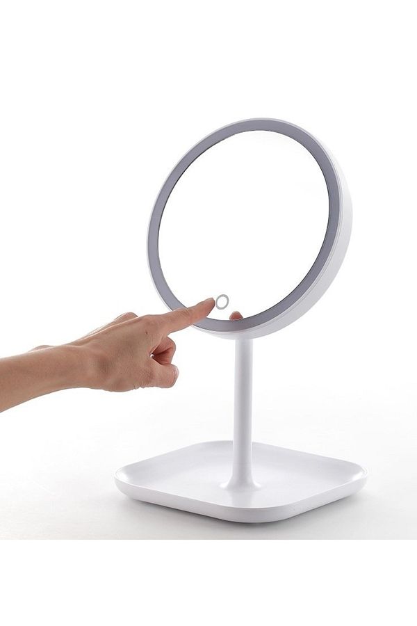 LAND OF MYTH-- 23 LED Light Makeup Mirror with 1x-5x Magnification, 360° Rotating, Touch Sensor, Wired 1
