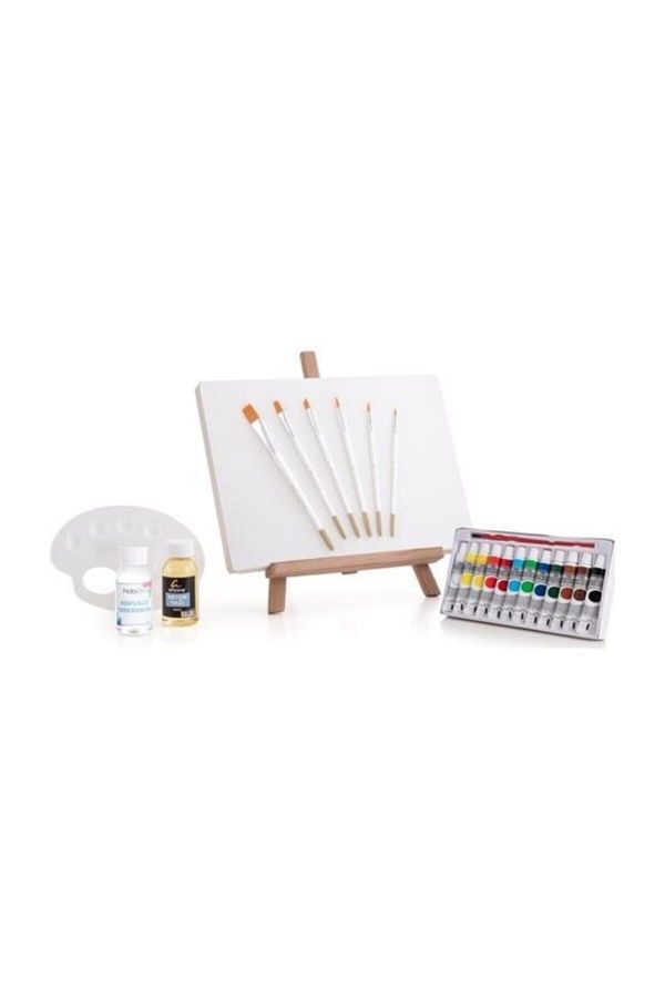 Cem-Acrylic Paint Starter Set Tabletop Easel Art 1