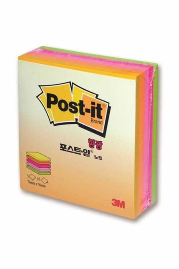 3M-Post-it Cube Note, Neon Colors, 225 Sheets, 76mm76mm 1