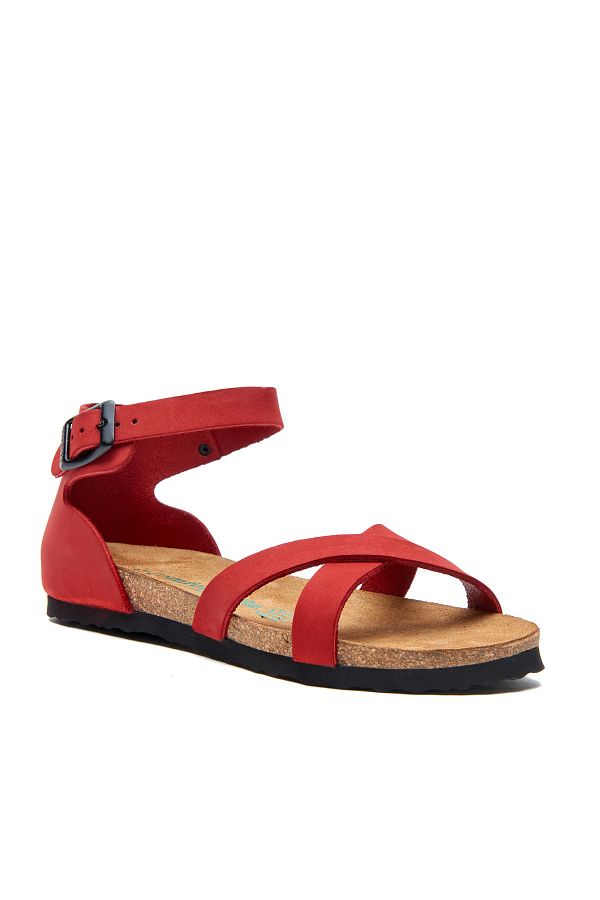 Comfortfusse Women s Red Cork Sole Sandals Trendyol