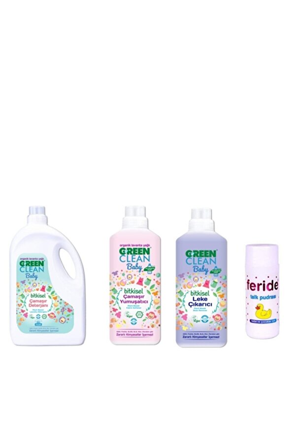 Green Clean Bitkisel Baby Çamaşır Deterjanı 2750ml+baby Yumuşatıcı 1000ml+Baby Leke Çıkarıcı 1000ml