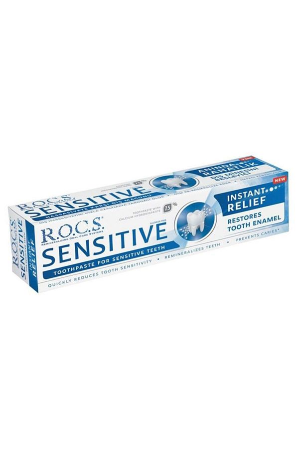 R.O.C.S.-Sensitive Instant Relief Toothpaste Against Sensitivity Fluoride Free 75 ml 1