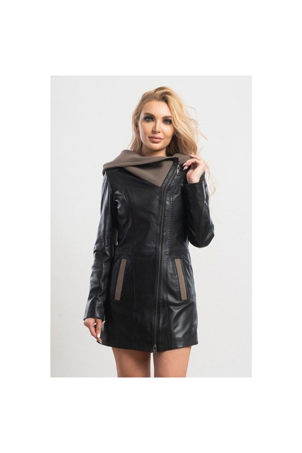 DERKA-Genuine Leather Women's Coat - Fashion Design 1