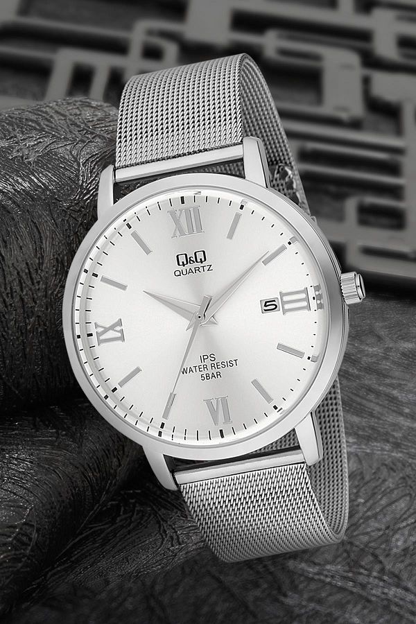 Q&Q-Men's Silver Wristwatch 3F116 1