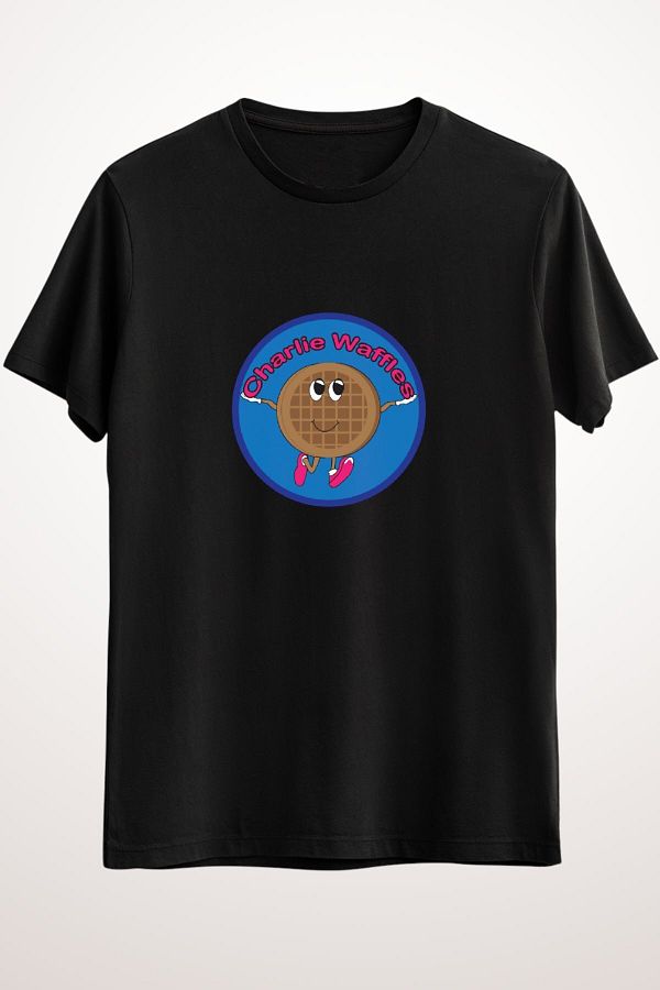 GreenMint-Men's Black Charlie Waffles!Classic T-Shirt 1