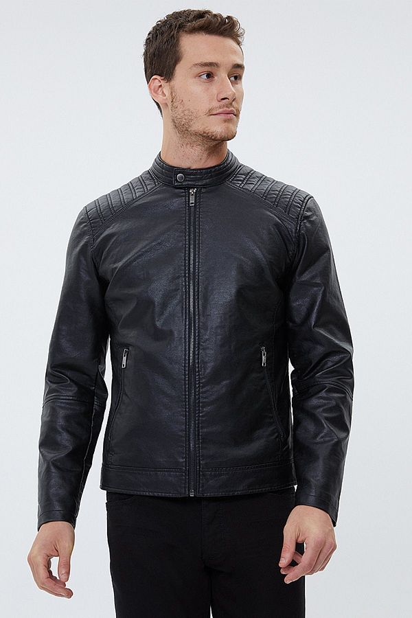 Leather loft jacket sales