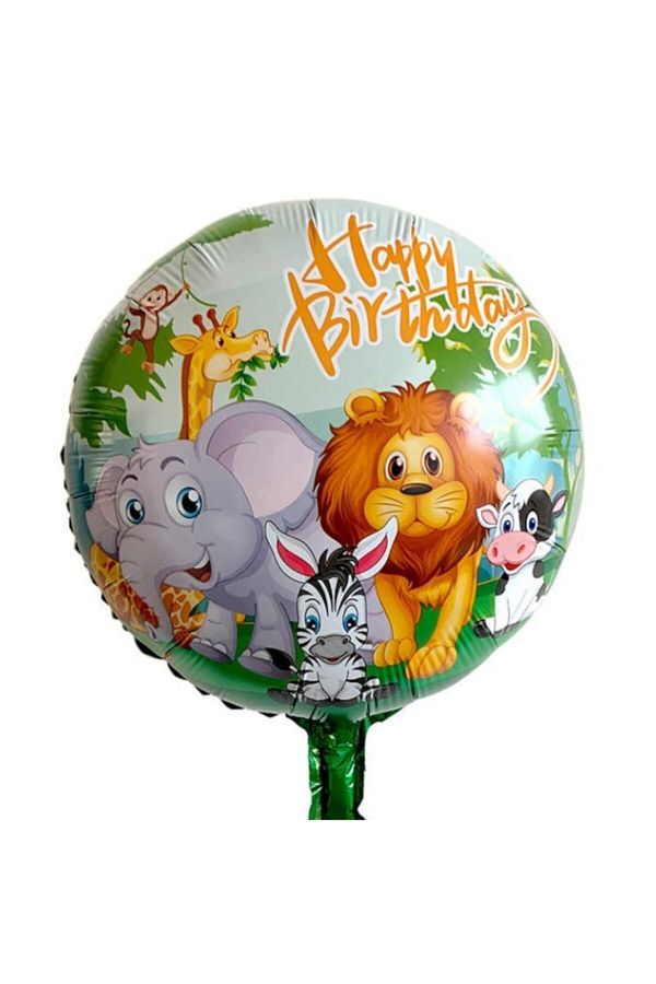 Safari-بالون عيد ميلاد سعيد من الفويل 1