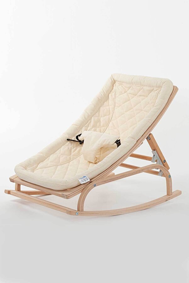 Babycom Naturel Ahşap Kademeli Ana Kucağı - Bej