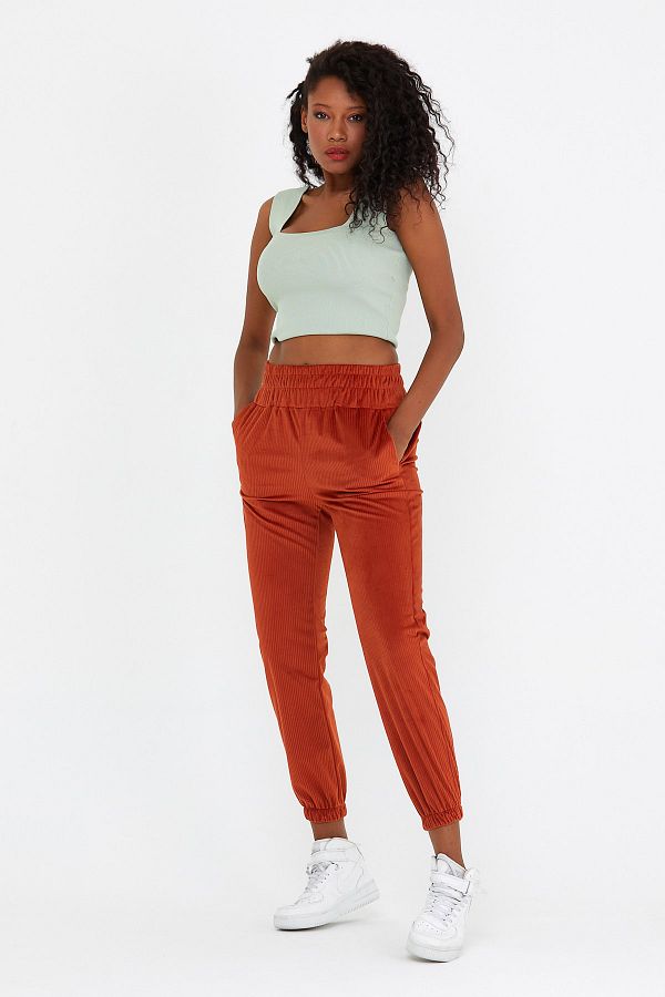 Women's sweatpants with elastic cuffs 2025