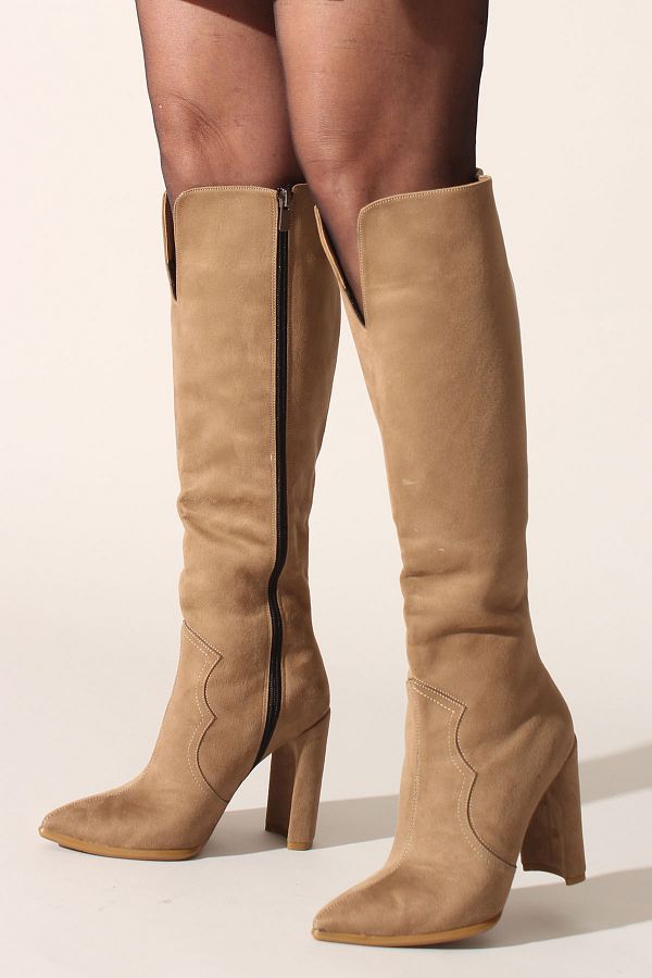 Rovigo Mink Suede Women s Boots Trendyol