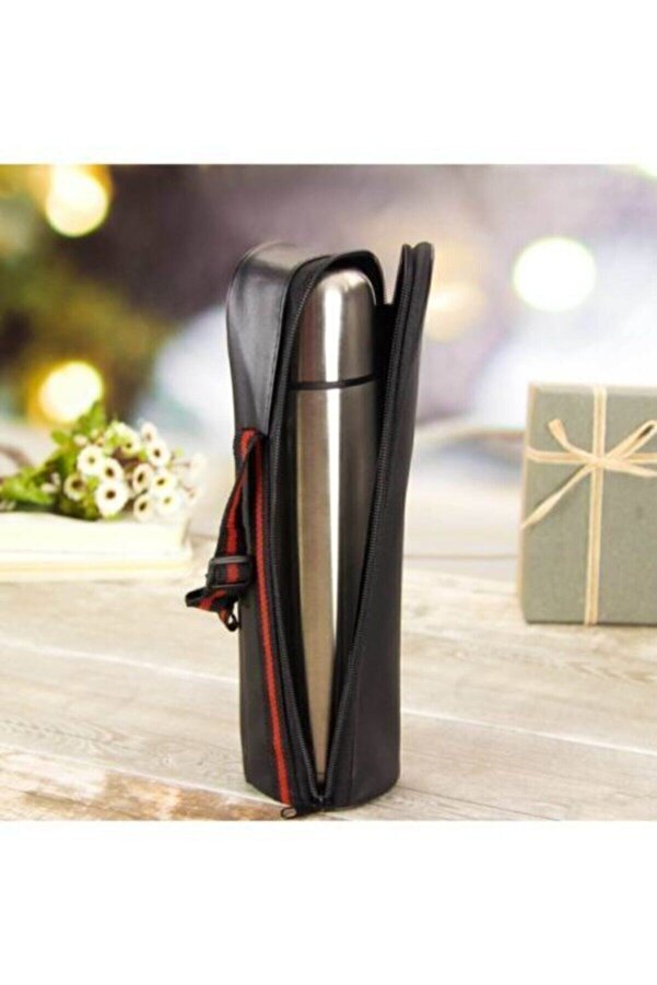 MİSSCAFE 500ml Mama Termosu Deri Çantalı