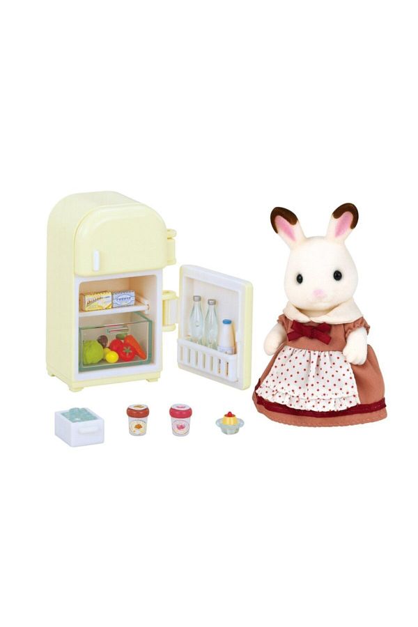 Sylvanian Families Lisinya193 Nessiworld Families Chocolate Eared Rabbit Mother and Refrigerator Set 5014 alithestereo Trendyol