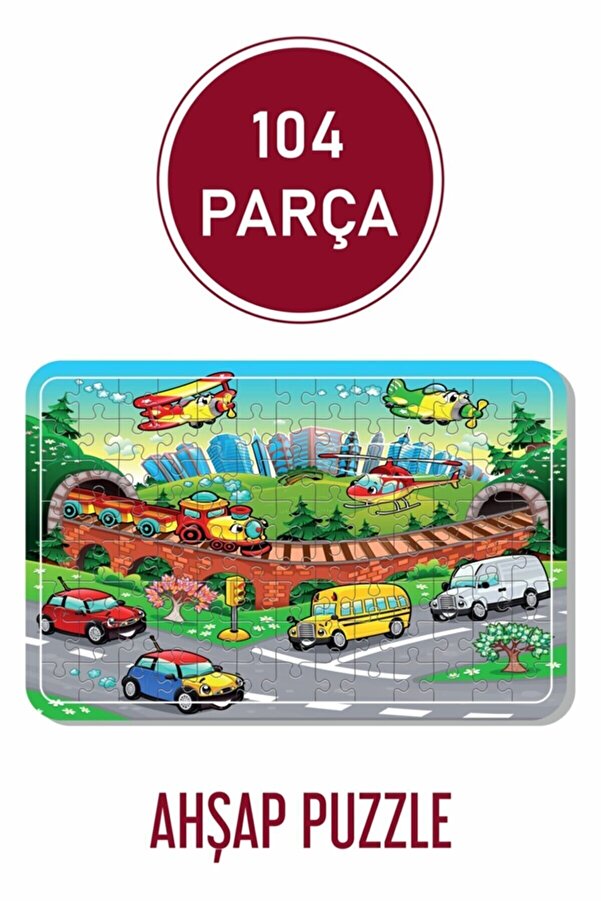 LİPYOS Kara Ve Hava Araçları A3 104 Parça Puzzle, Oyuncak, Yapboz