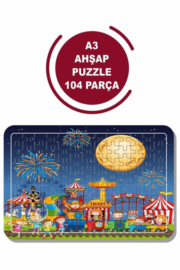 LİPYOS Eğlence Dünyası A3 104 Parça Puzzle, Oyuncak, Yapboz