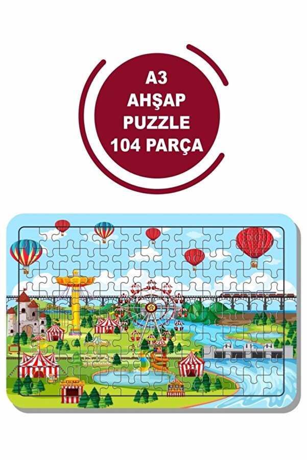 LİPYOS Lunapark A3 104 Parça Puzzle, Oyuncak, Yapboz