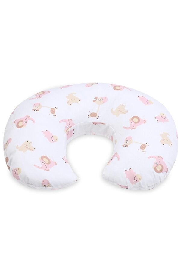 Shipsbaby Pamuk Bebek Emzirme Ve Destek Yastığı Pembe Filli