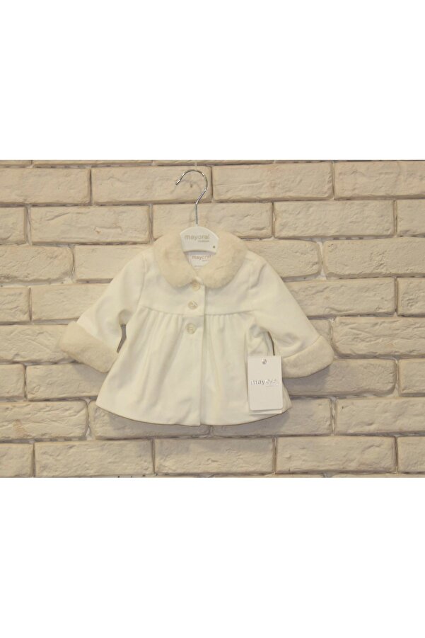 Mayoral Kız Bebek Ekru Kadife Mont