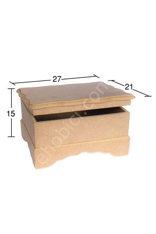 İstanbul Hobi-Wooden Box High Rectangular (mdf) Object Ku230 1