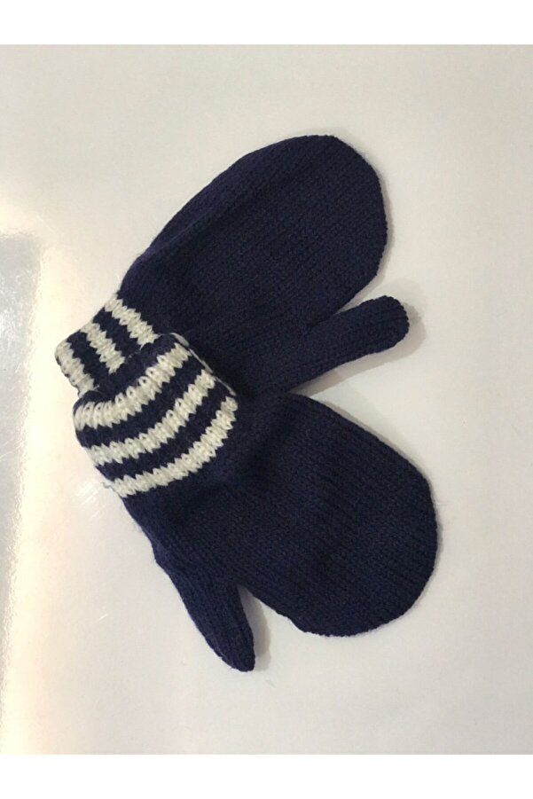 eleven market Lacivert Erkek Bebe Eldiven 0-3 Yaş