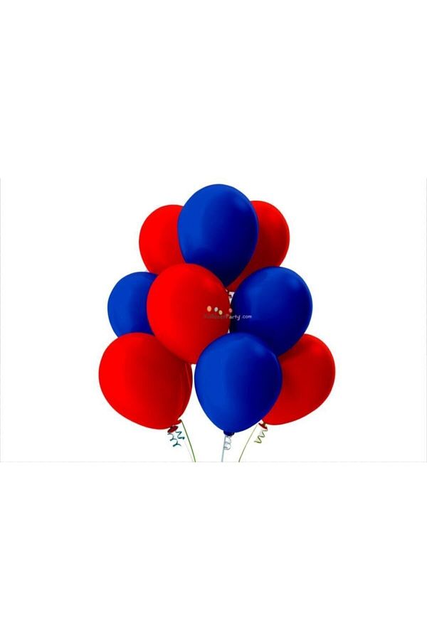 BEST PARTİ-Red Dark Blue Pastel Soft Balloon 30 Pieces 1