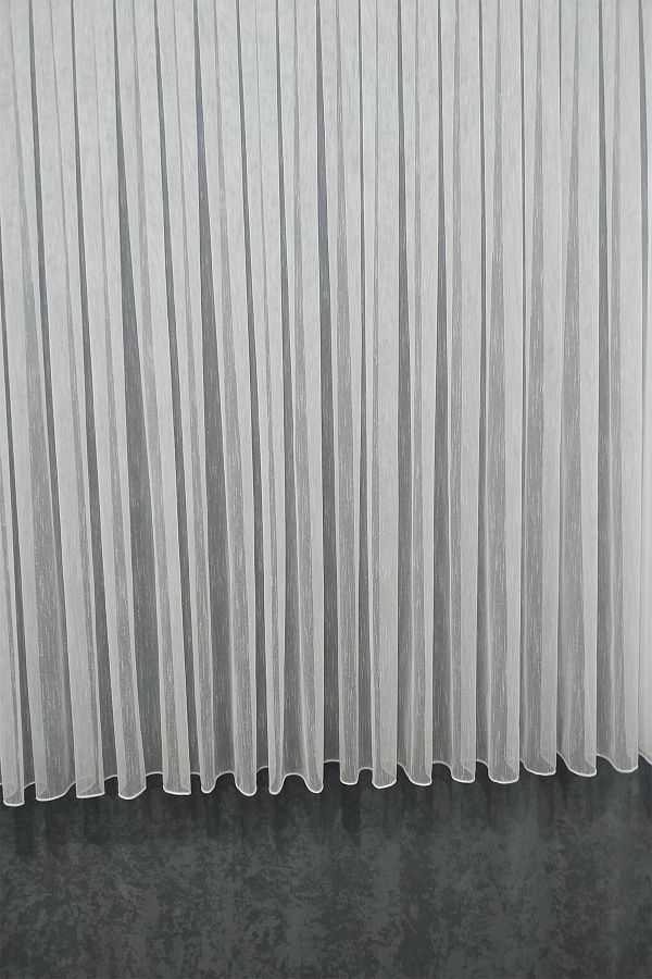 Tül Shop-Honeycomb Top Ultra Draped Patterned Slub Linen Patterned Tulle Curtain 1 X 3 Closely Pleated 1