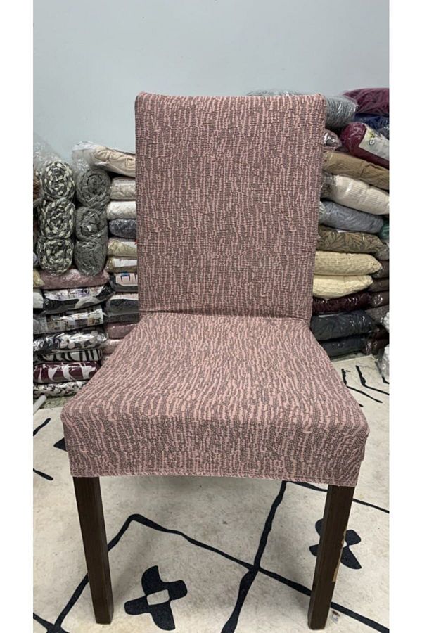 uzhanem-Husă de scaun elastică elastică din Lycra, model simplu, husă de scaun jacquard, pulbere 1