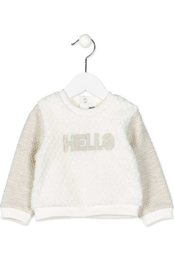 LOSAN Kız Bebek Krem Pofuduk Sweatshirt