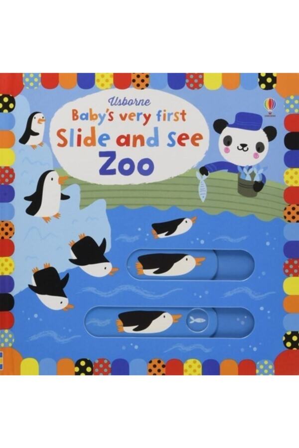 Usborne-Very First Slide and See Zoo for Baby - Shoulder Free and Zoo Look 1