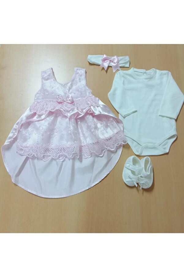 Sönmez Baby Kız Bebek Ekru Pembe Mevlüt Takım