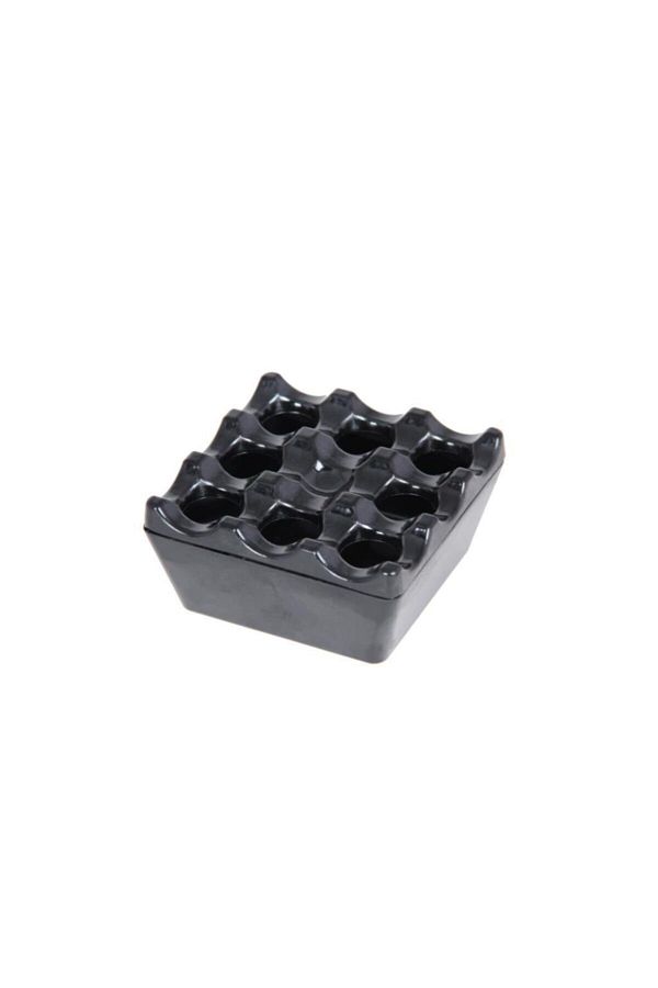 Zicco-9X9X4.5 cm Black Polycarbonate Windbreaker Ashtray 1