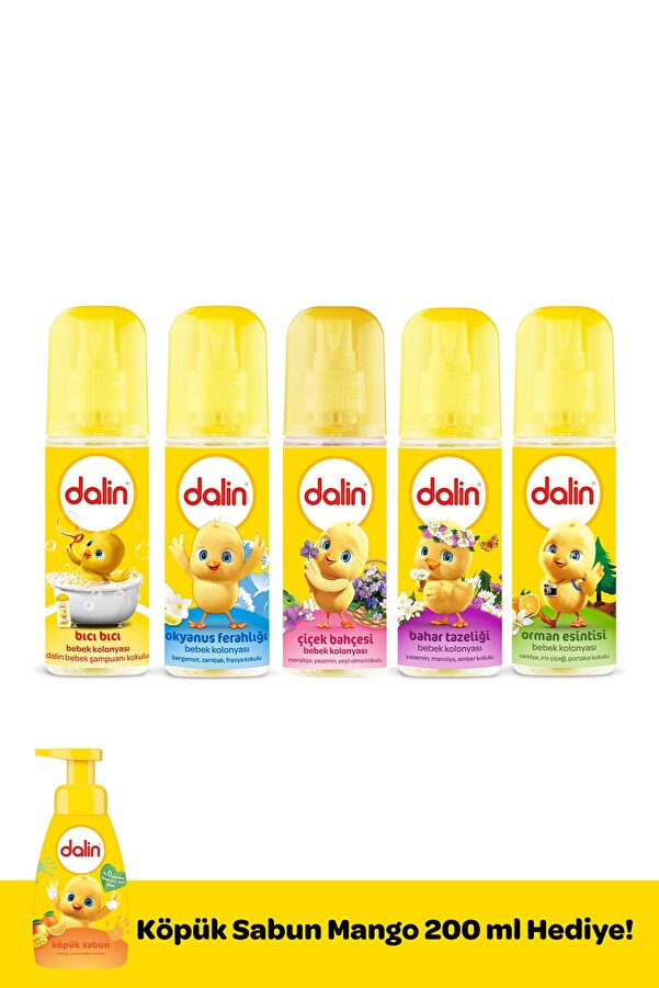 Dalin Süper 5 Li Kolonya Set (köpük Sabun 200 Ml Hediyeli)