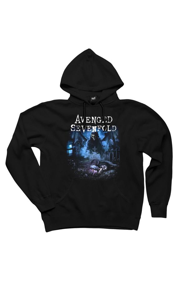 Z zepplin Avenged Sevenfold Nightmare Black Hooded Sweatshirt Hoodie Trendyol