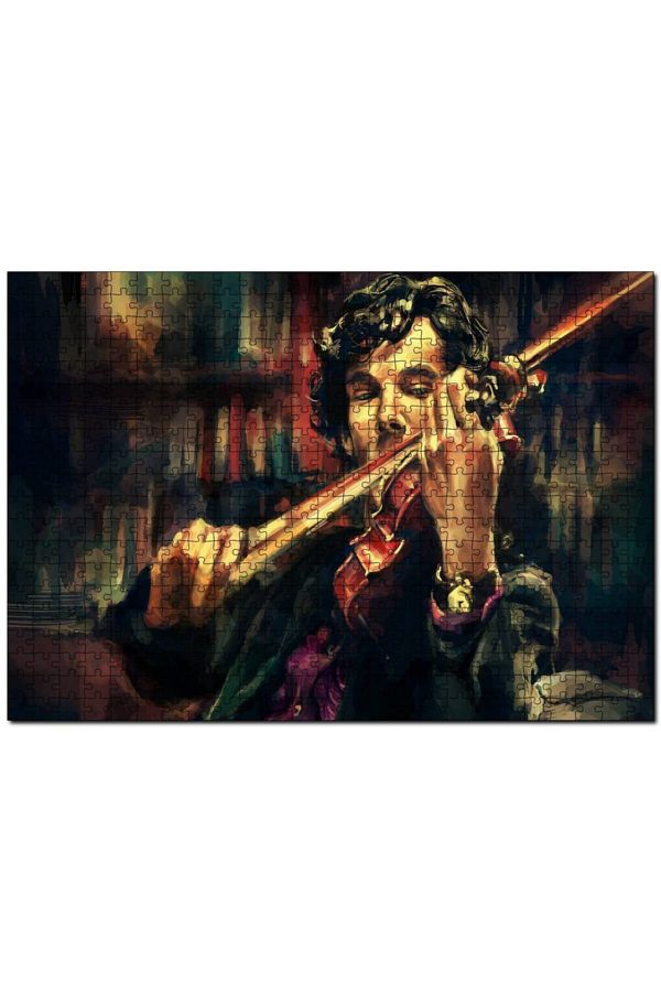 Cakapuzzle-Sherlock Benedict Cumberbatch Violin 255 Piece Puzzle Jigsaw Puzzle Mdf Wood 1