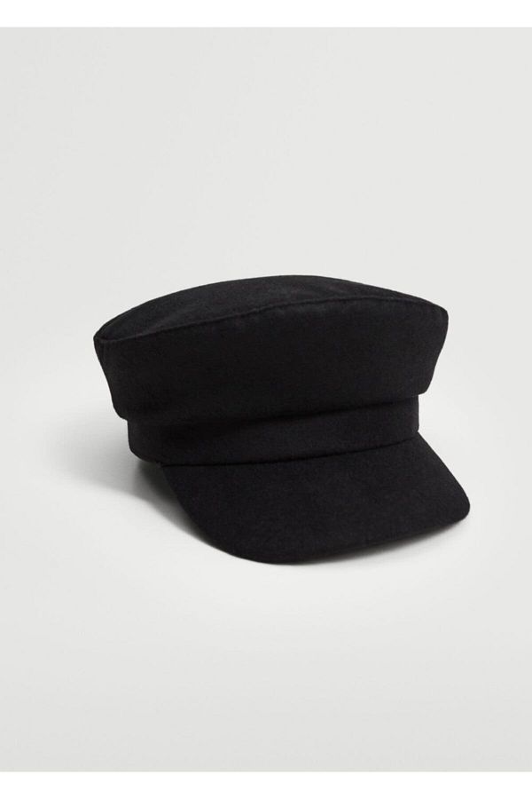 MANGO Woman-Dámsky čierny visor baret 1