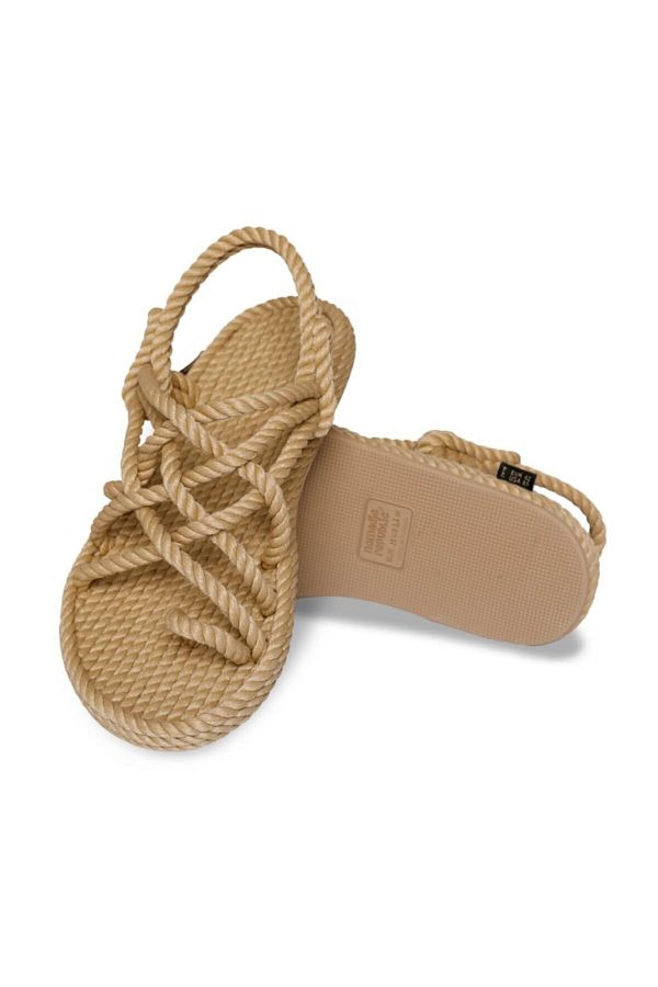 Nomadic Republic Men s Beige Rubber Sole Rope Sandals Trendyol
