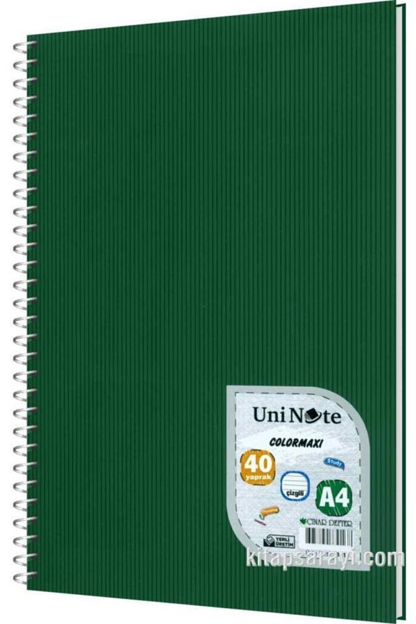 ÇINAR DEFTER-Çınar Uninote Colormaxi A4 40 Sheets PP Cover Spiraled Ruled Notebook 1