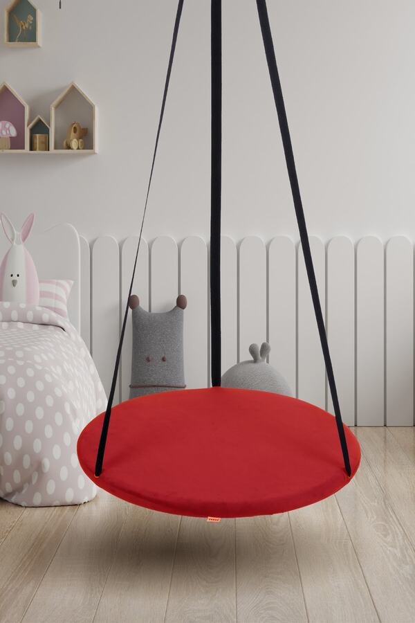 Just Swing Ev Tipi Tavana Asılan Çocuk Salıncağı - Yuvarlak Bebek Çocuk Hamak Salıncak
