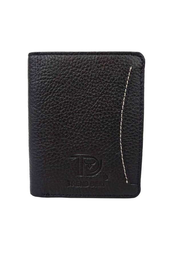 TREND-Genuine Leather Men's Wallet Black 8999 1