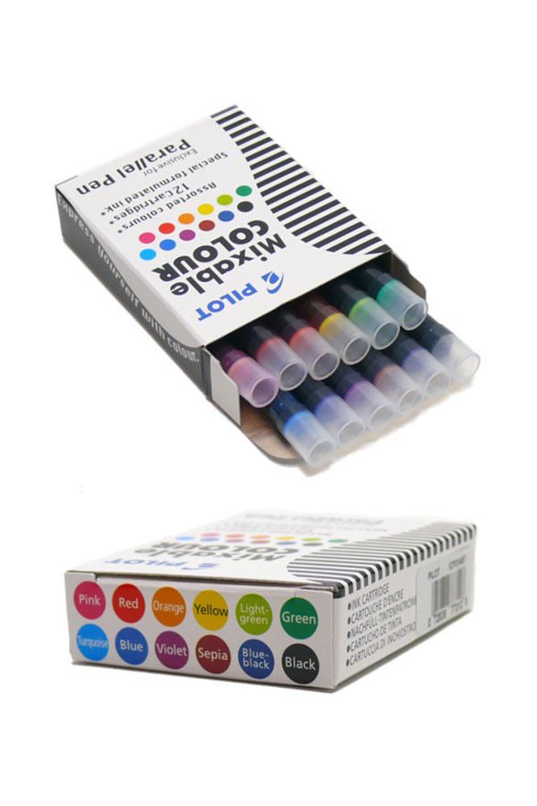 Pilot-Parallel Pen Original Cartridge 12 Different Colors 1